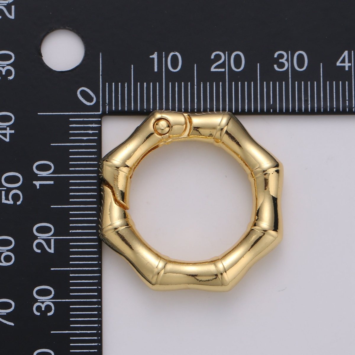 Gold Filled Simple Octagon Push Gate Ring Clasp For DIY Jewelry Making Connectors Wrislet Holder L-057~L-058 - DLUXCA