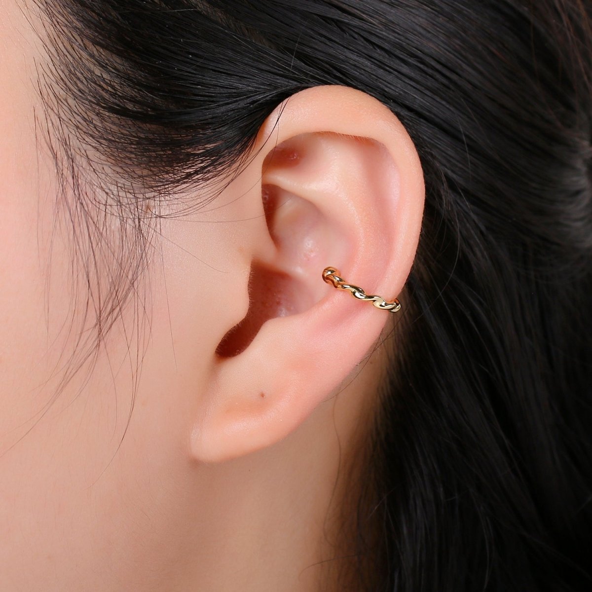 Gold Filled Simple Twist Earcuffs - AI-094 - DLUXCA