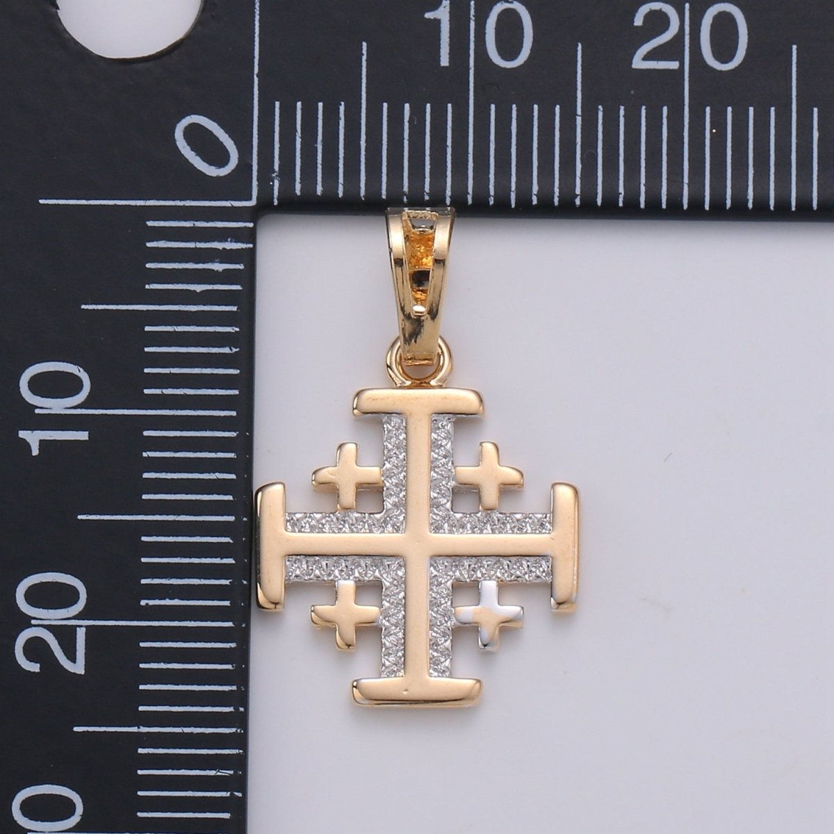 Gold Filled Square Cross Pendants J-109 - DLUXCA