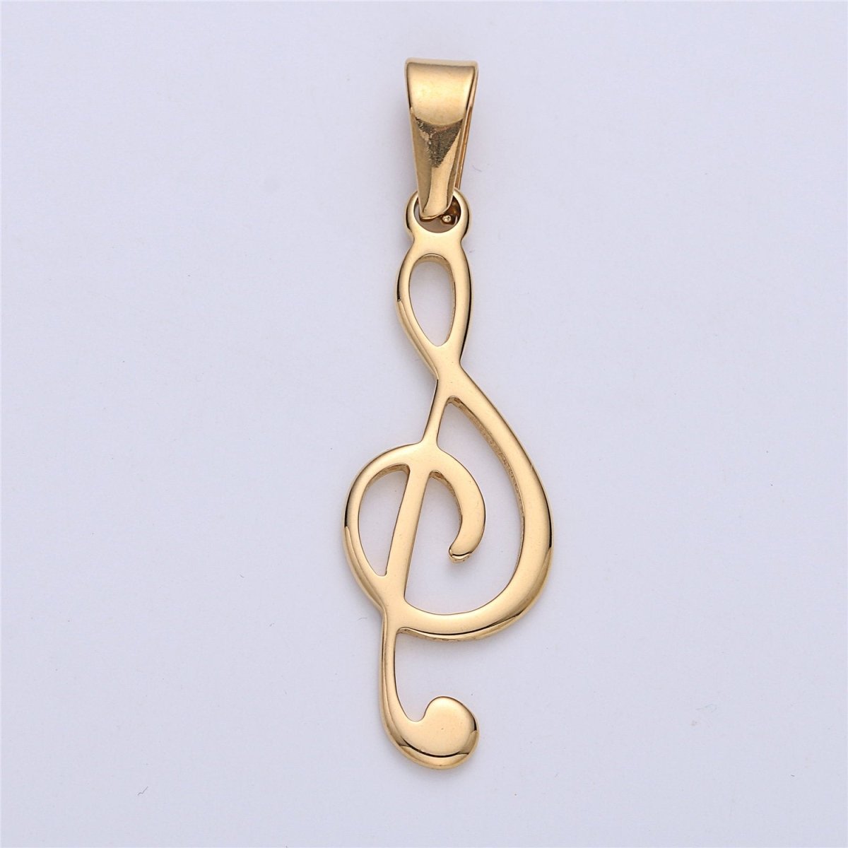 Gold Filled Stainless Steel Musical Note Pendant, Note Charm Music Lovers Gift Jewelry Silver Note Charm for Necklace Bracelet Making J-669 - DLUXCA