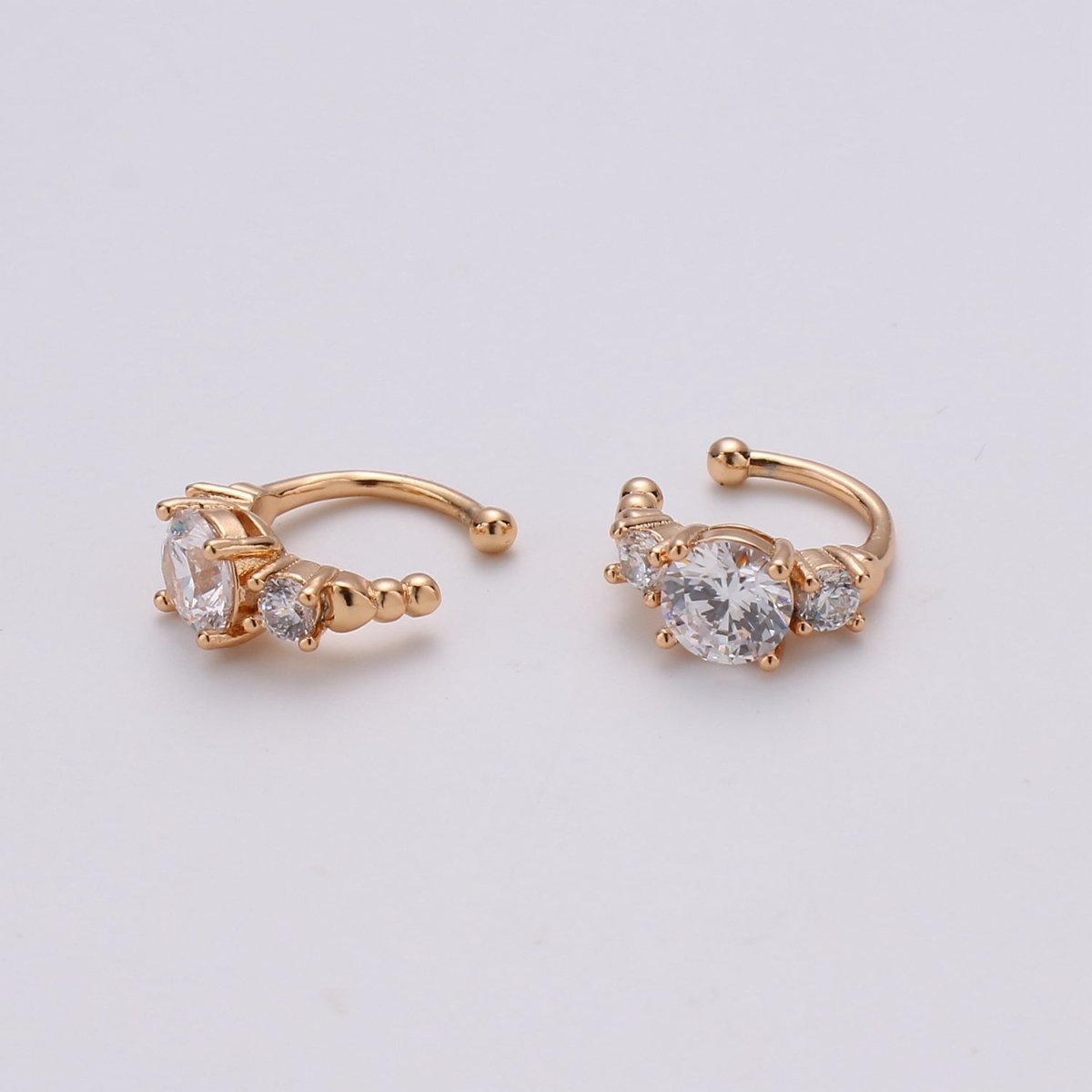 Gold Filled Stone Earcuffs - AI-089, AI-090 - DLUXCA