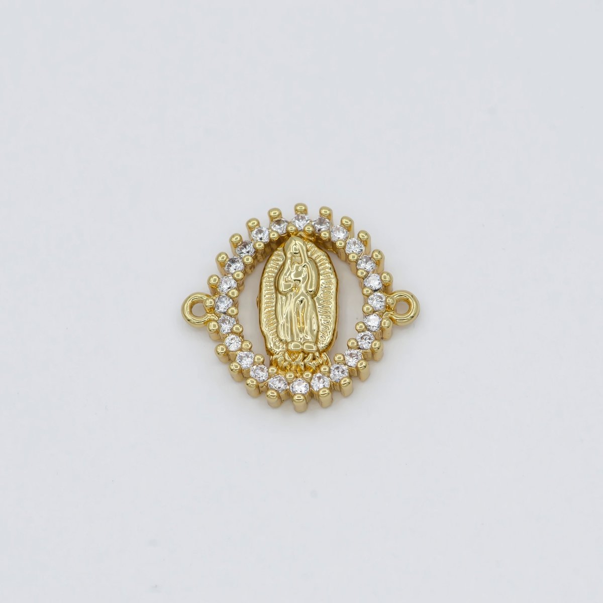 Gold Filled Virgin Mary Charm Connectors Link Connector for Bracelet Necklace F-829 - DLUXCA