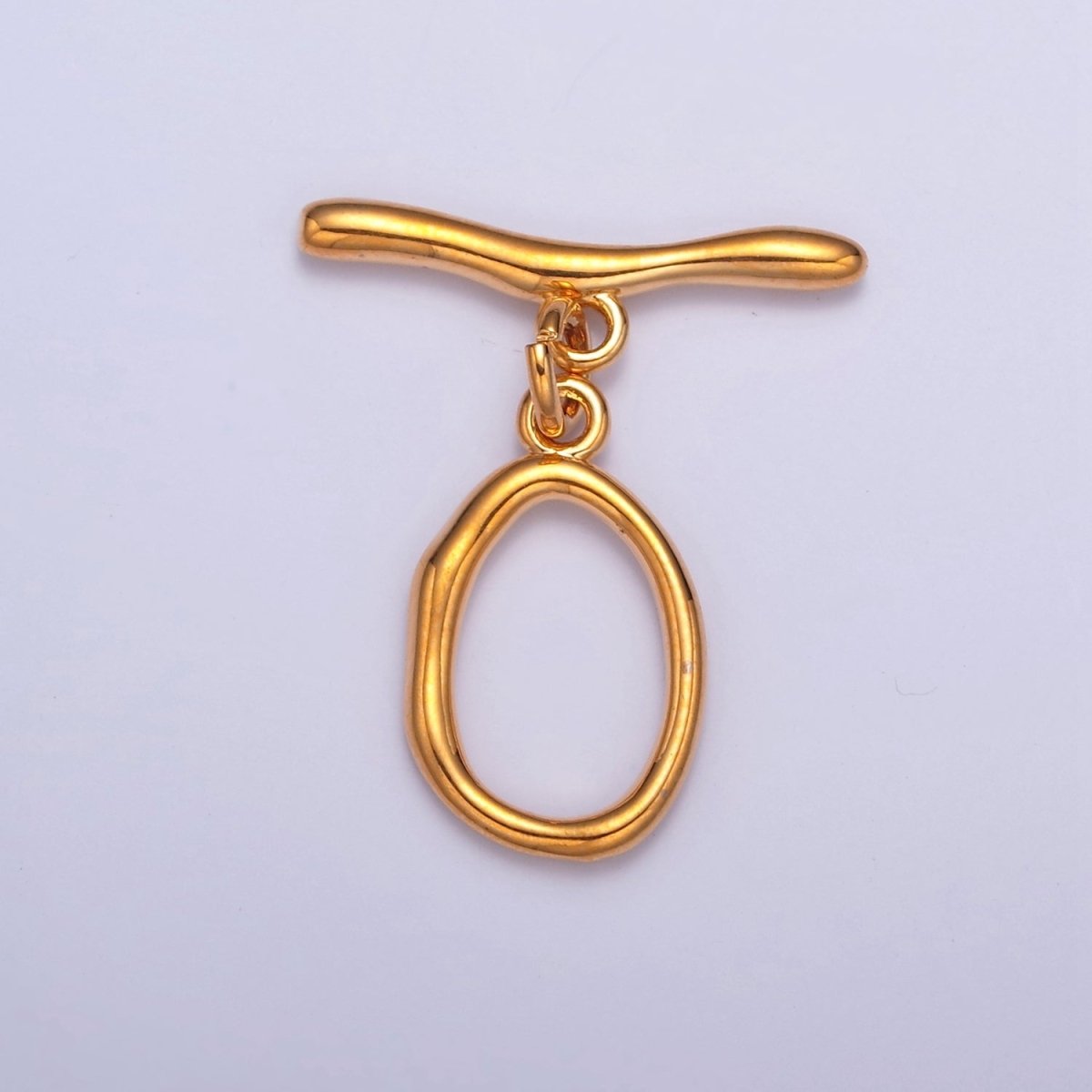 Gold Filled Wavy Geometric Toggle Clasps Closure in Gold & Silver L-756~L-758 - DLUXCA
