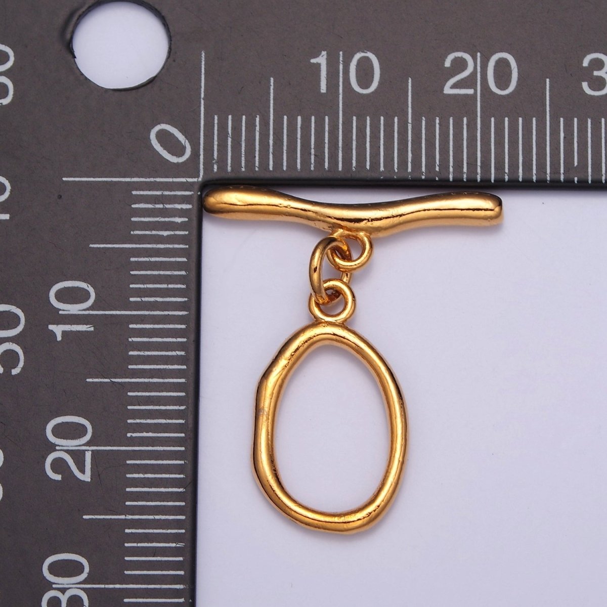 Gold Filled Wavy Geometric Toggle Clasps Closure in Gold & Silver L-756~L-758 - DLUXCA