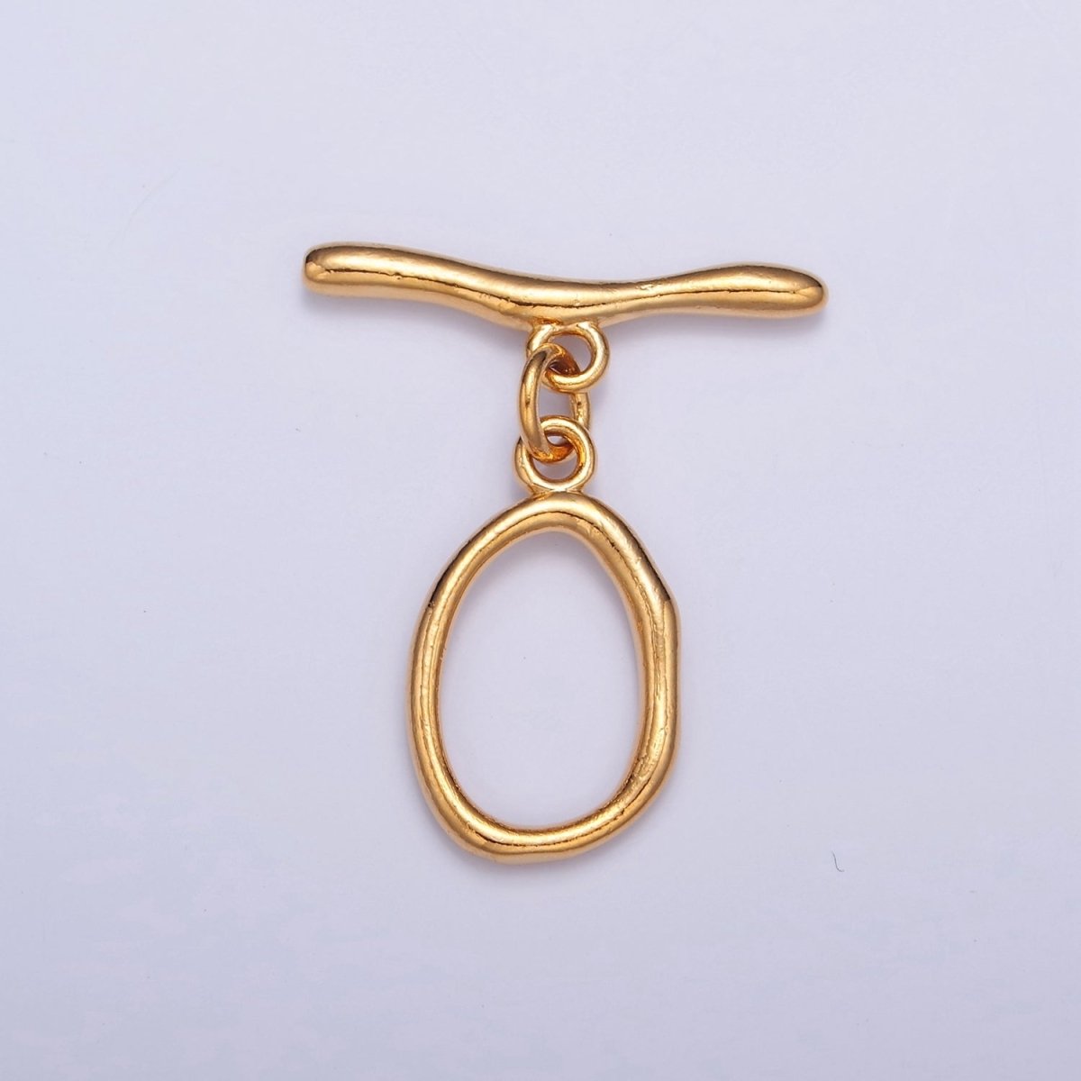 Gold Filled Wavy Geometric Toggle Clasps Closure in Gold & Silver L-756~L-758 - DLUXCA