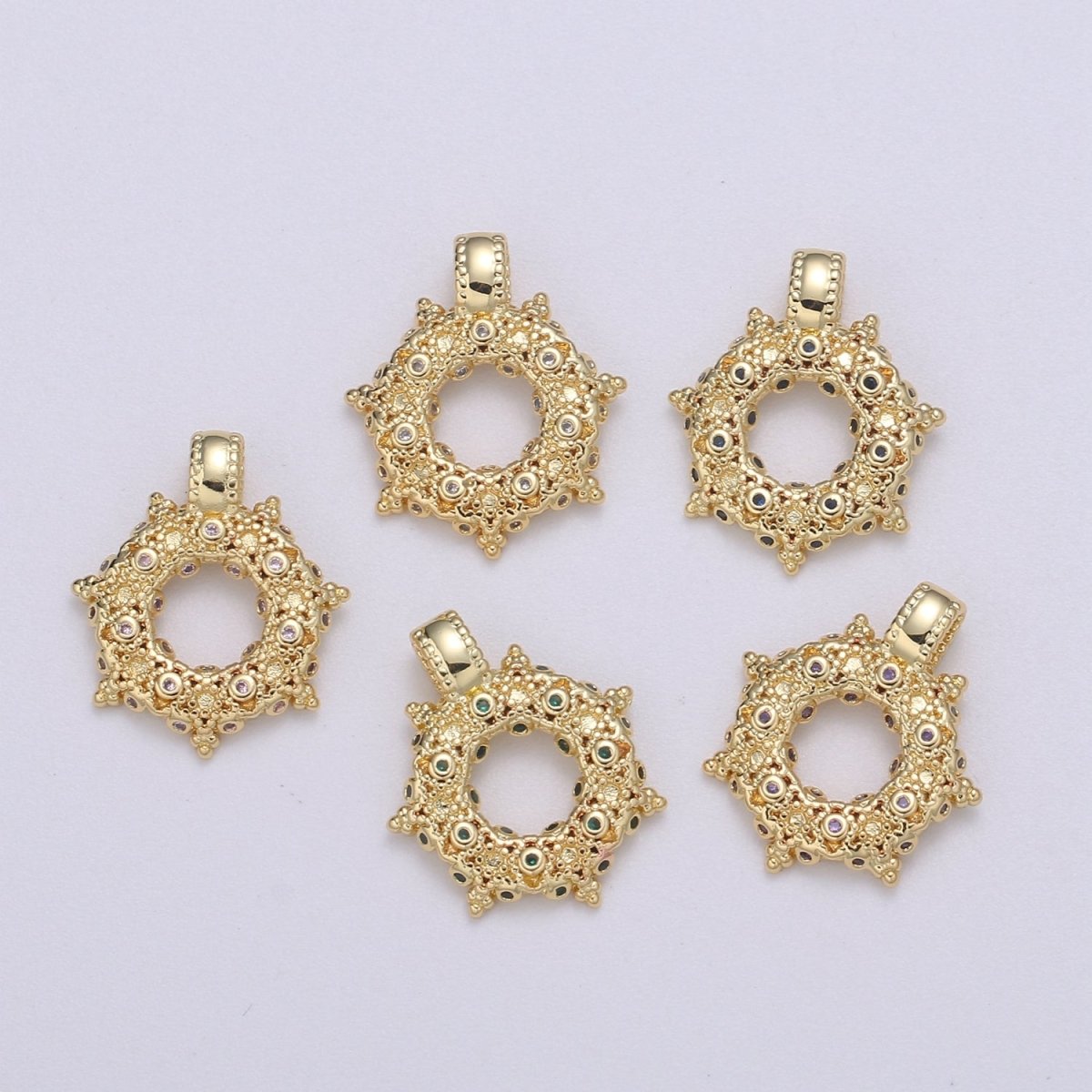 Gold Filled Wreath Pendants H-616 H-617 H-623 H-630 H-643 - DLUXCA