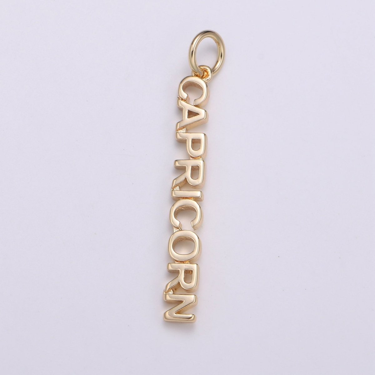 Gold Filled Zodiac Sign Script Words Mini Charm in Gold & Silver | A-651-A-662, A-703-A-714 - DLUXCA