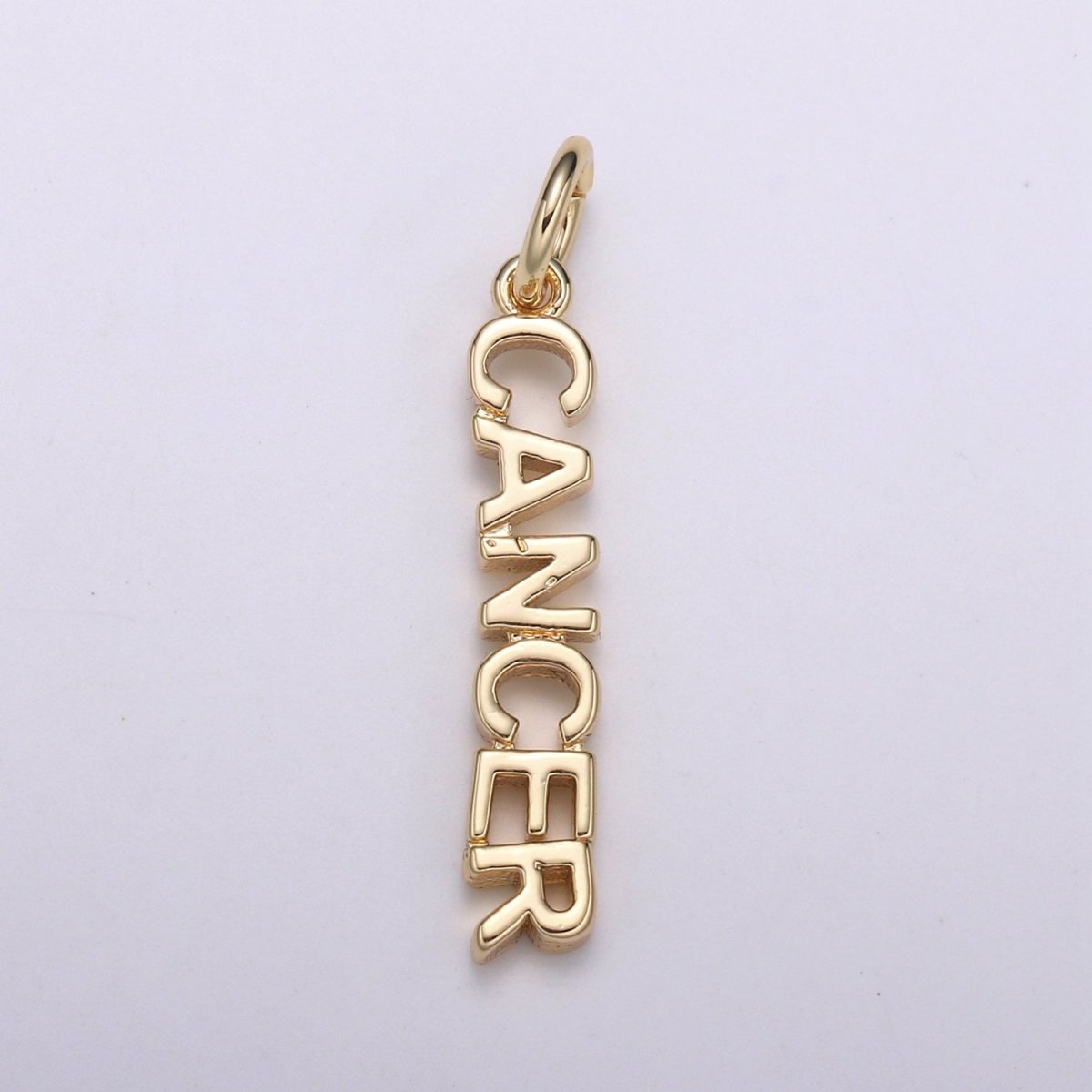Gold Filled Zodiac Sign Script Words Mini Charm in Gold & Silver | A-651-A-662, A-703-A-714 - DLUXCA