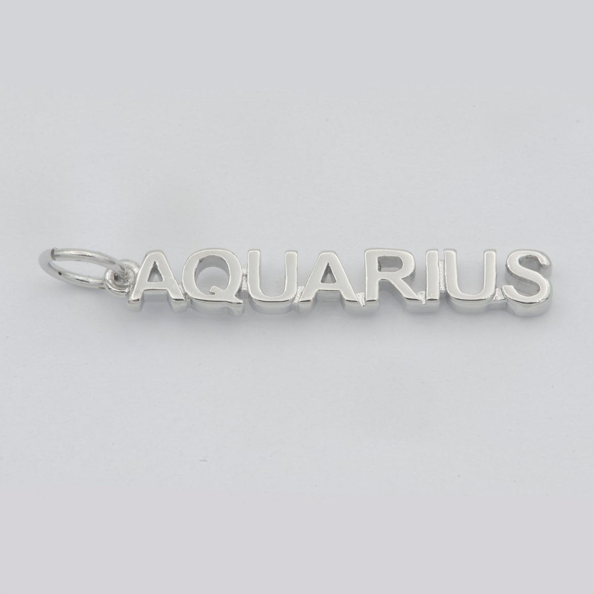 Gold Filled Zodiac Sign Script Words Mini Charm in Gold & Silver | A-651-A-662, A-703-A-714 - DLUXCA