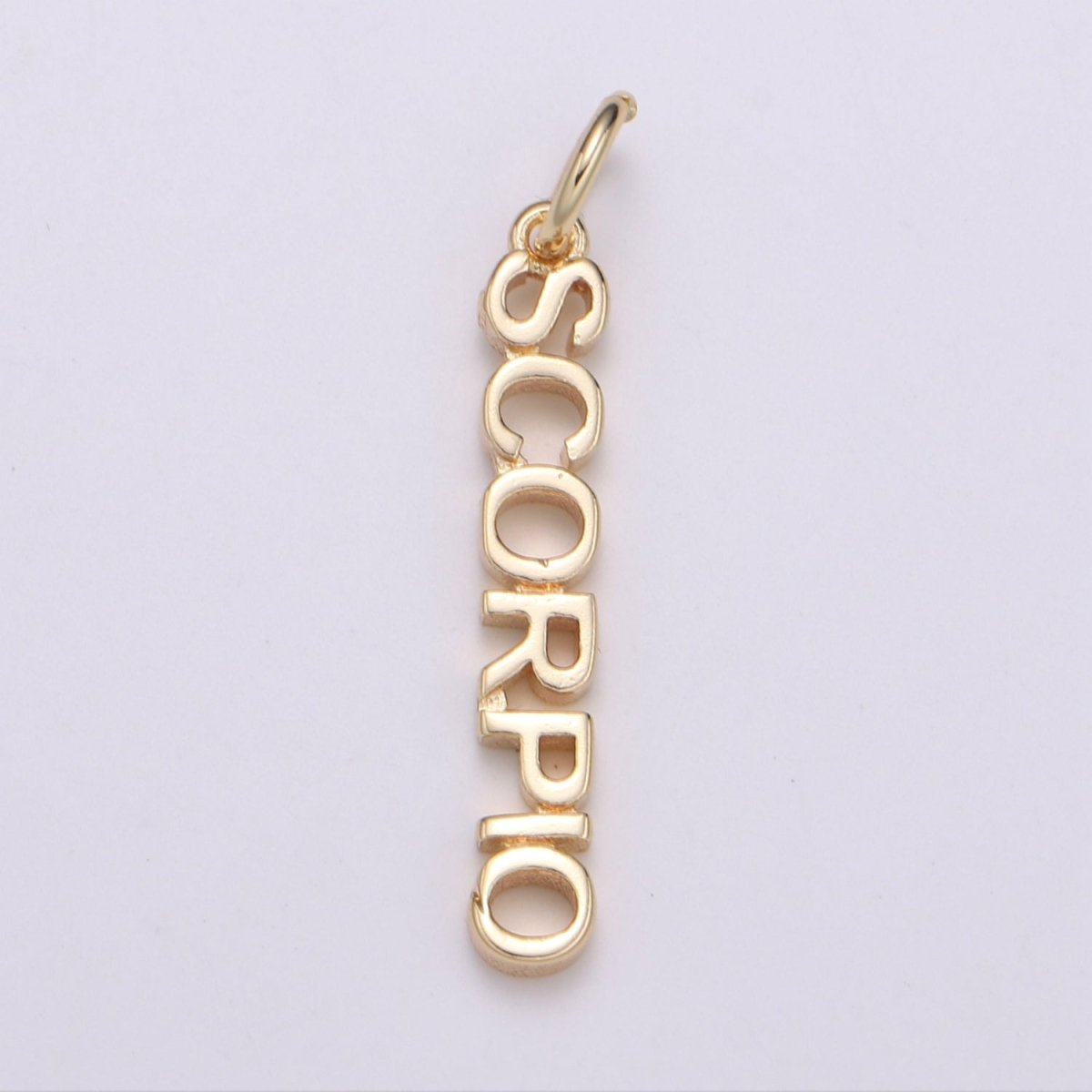 Gold Filled Zodiac Sign Script Words Mini Charm in Gold & Silver | A-651-A-662, A-703-A-714 - DLUXCA