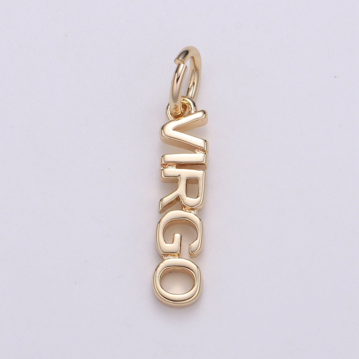 Gold Filled Zodiac Sign Script Words Mini Charm in Gold & Silver | A-651-A-662, A-703-A-714 - DLUXCA
