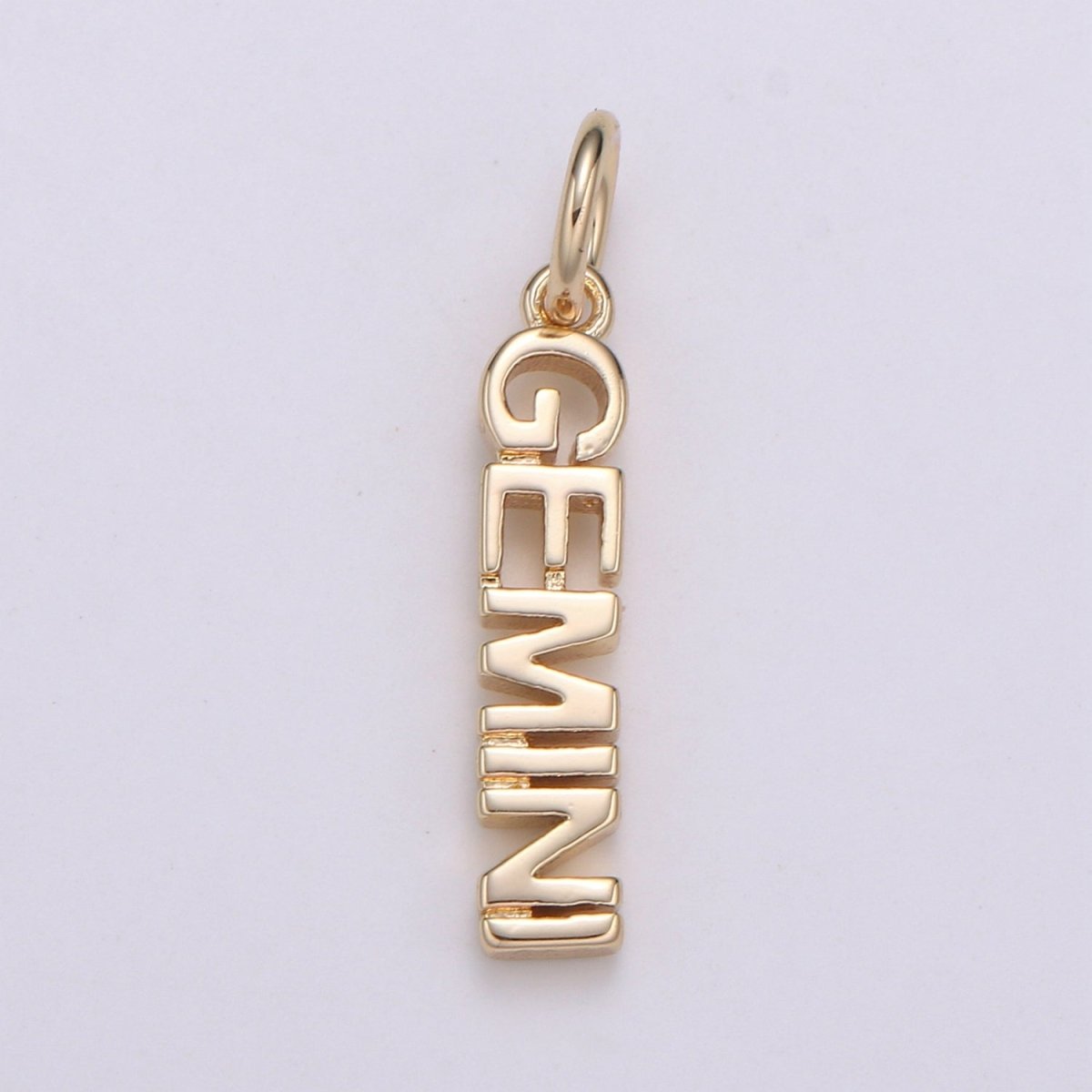 Gold Filled Zodiac Sign Script Words Mini Charm in Gold & Silver | A-651-A-662, A-703-A-714 - DLUXCA