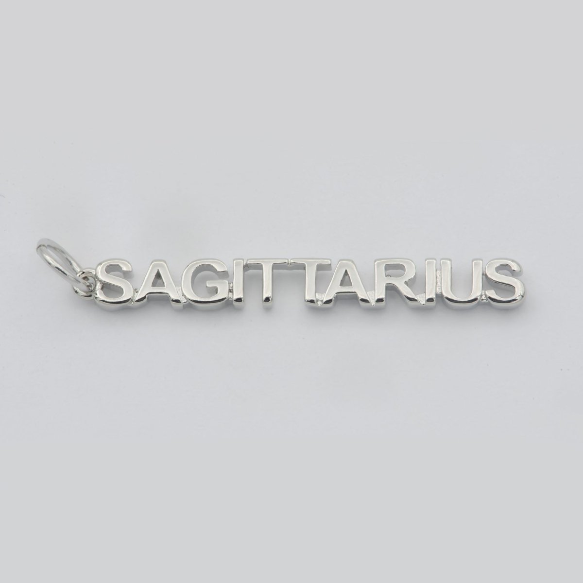 Gold Filled Zodiac Sign Script Words Mini Charm in Gold & Silver | A-651-A-662, A-703-A-714 - DLUXCA