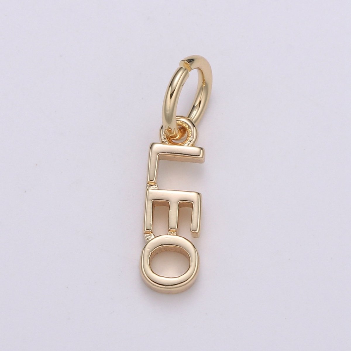 Gold Filled Zodiac Sign Script Words Mini Charm in Gold & Silver | A-651-A-662, A-703-A-714 - DLUXCA