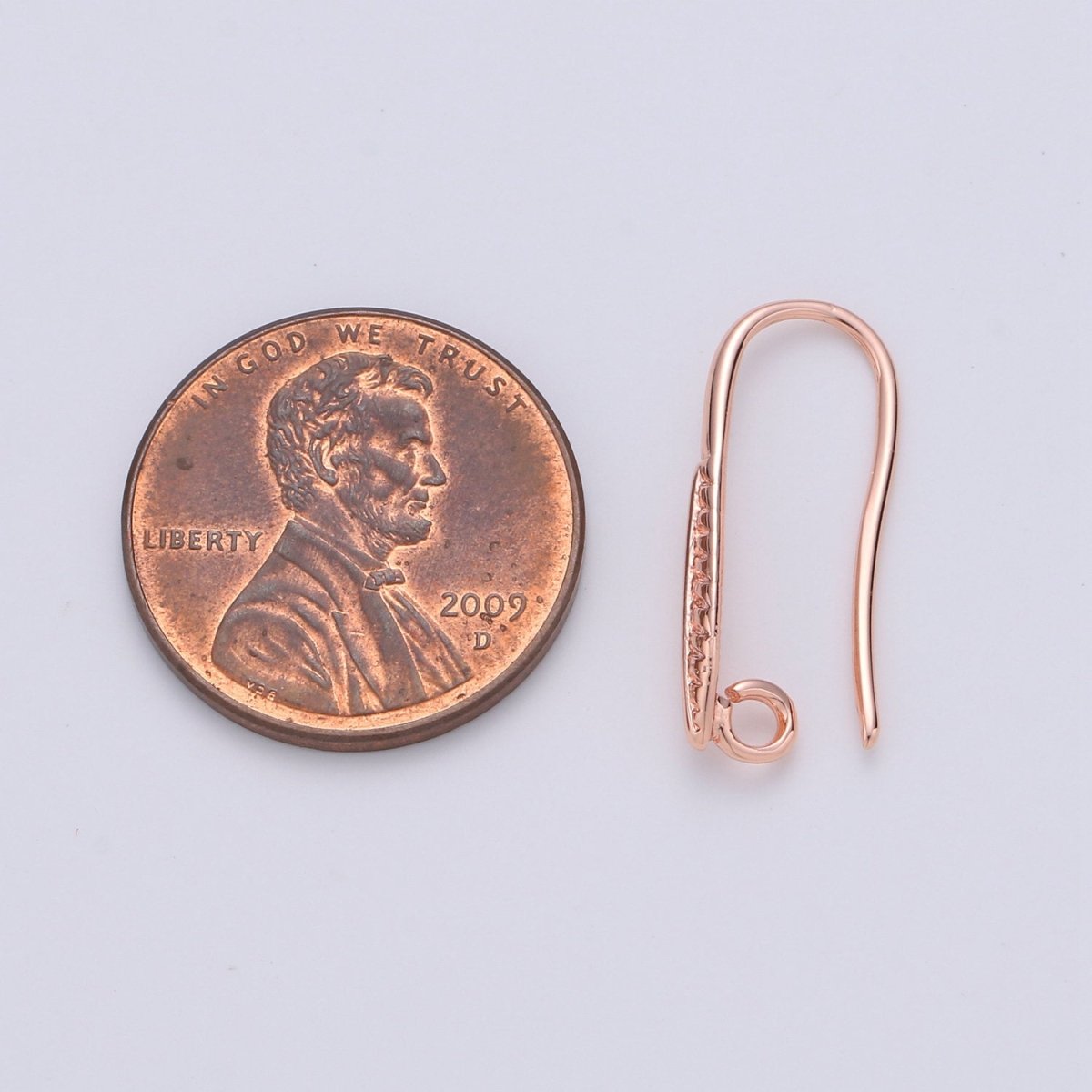 Gold French Hook Earwire with leaf design 14k Gold Filled craft earring supply for making earrings component, K-669 K-671 - DLUXCA