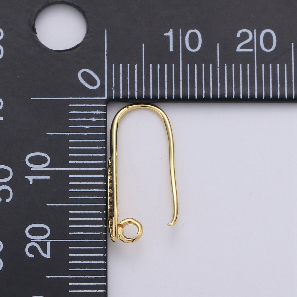 Gold French Hook Earwire with leaf design 14k Gold Filled craft earring supply for making earrings component, K-669 K-671 - DLUXCA