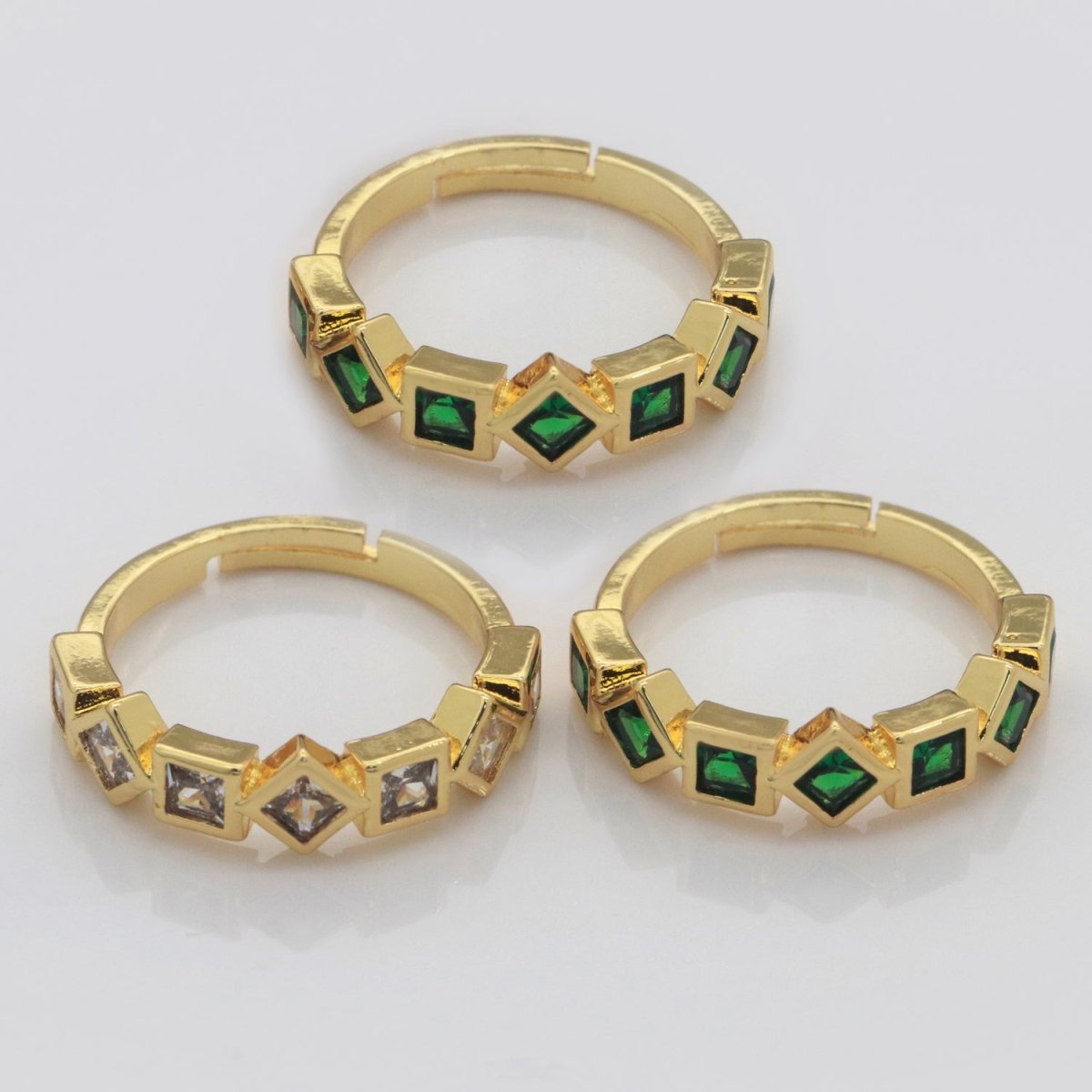 Gold Geometric Ring Stacking Rings | Trendy Ring | Unique Shape Ring | Christmas Holiday Gift - DLUXCA