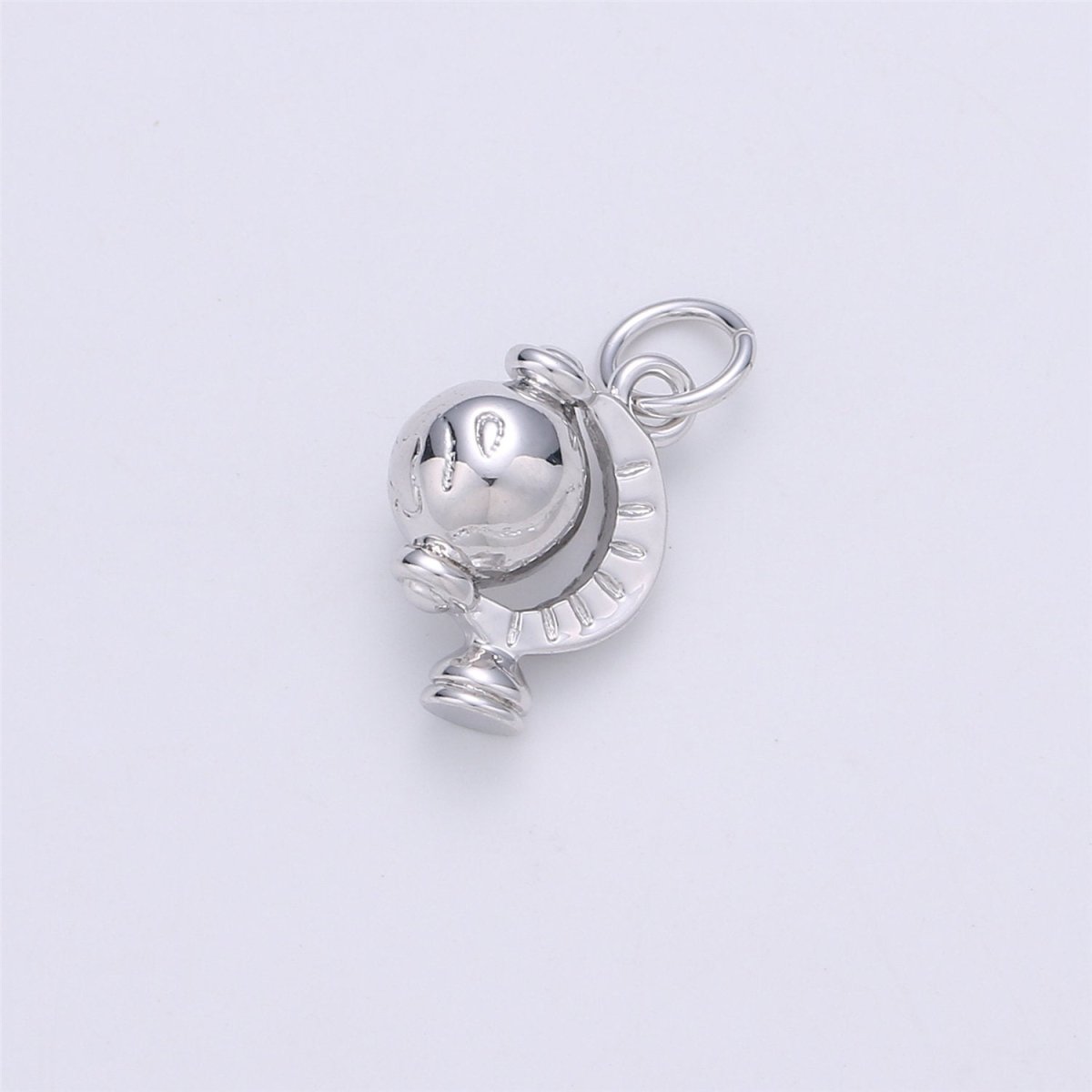 Gold Globe Rotating Pendant 15x9mm Earth Charm Continent Charm, World Charm, Travel Charm for necklace bracelet earring component C-898 - DLUXCA