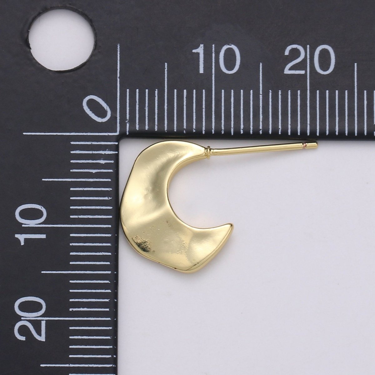 Gold Hammered Hoop Earrings Gold Filled Hammered Earrings, Textured Hoop Earrings, Vintage Style, Gold Minimalist Earrings Q-287 - DLUXCA