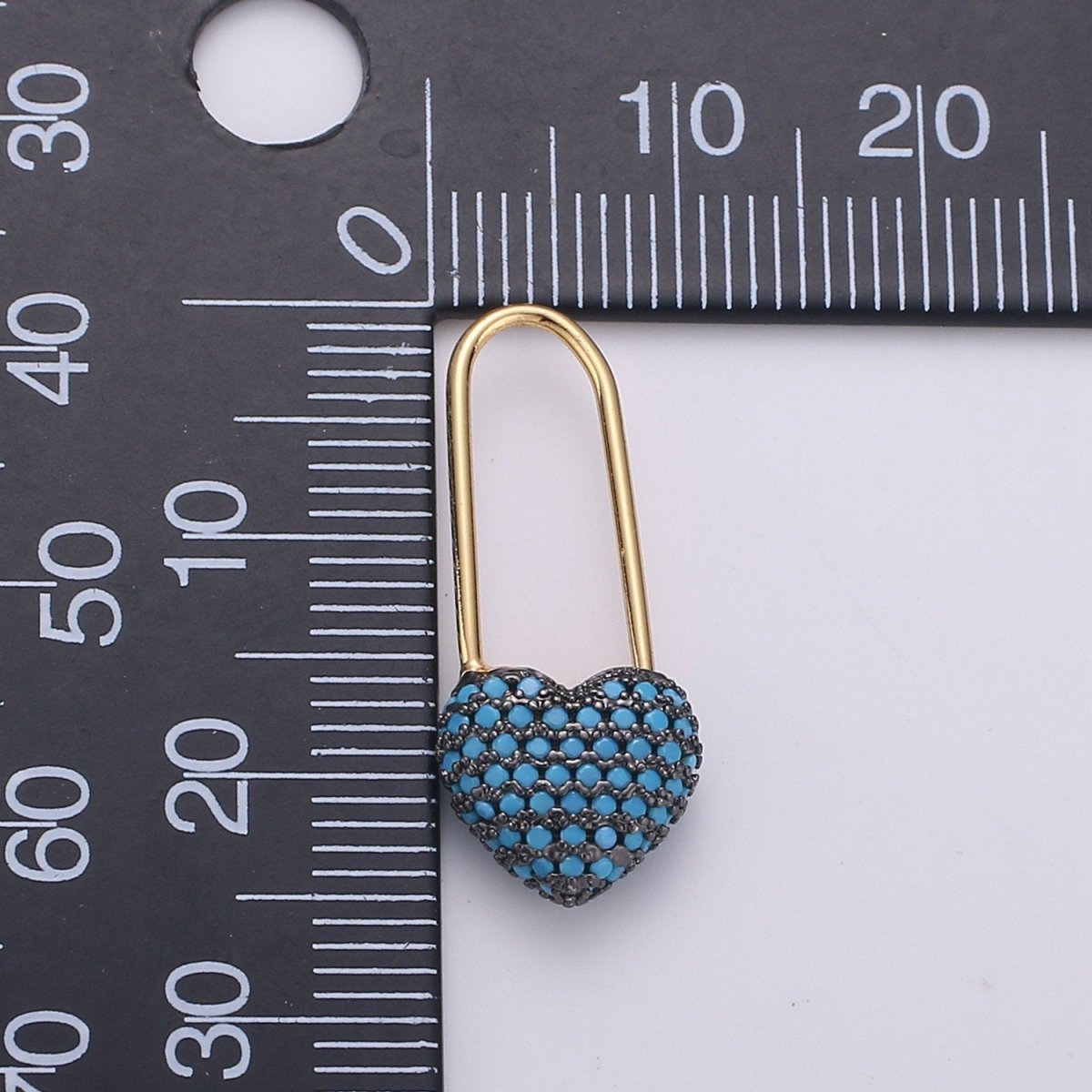 Gold Heart earrings Pin earrings Heart jewelry Colorful earrings Unique jewelry Gold earrings Dainty earrings Delicate Earrings K-532 - K-535 - DLUXCA