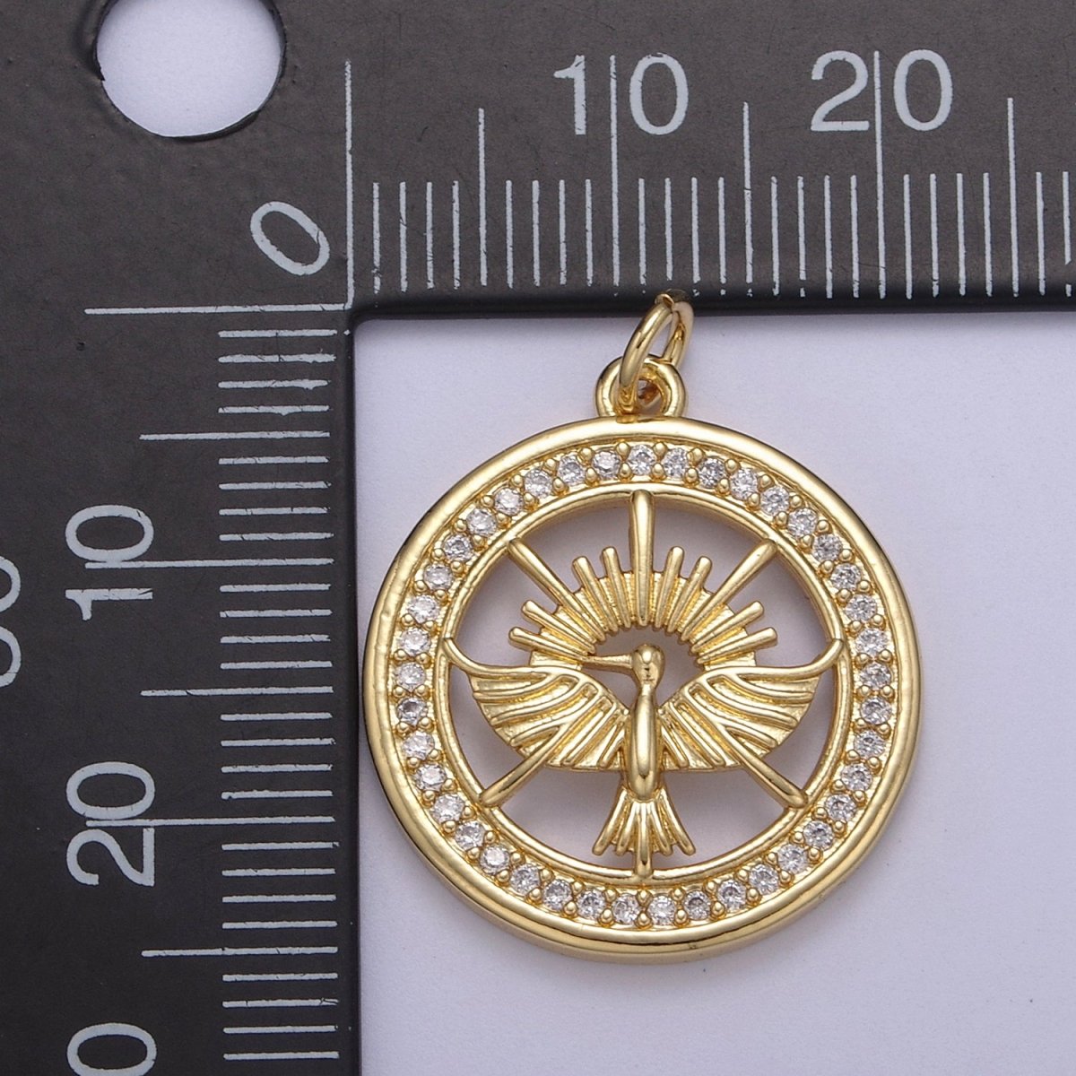 Gold Holy Spirit Dove Pendant Necklace Holy Spirit Religious Necklace Charm N-419 - DLUXCA