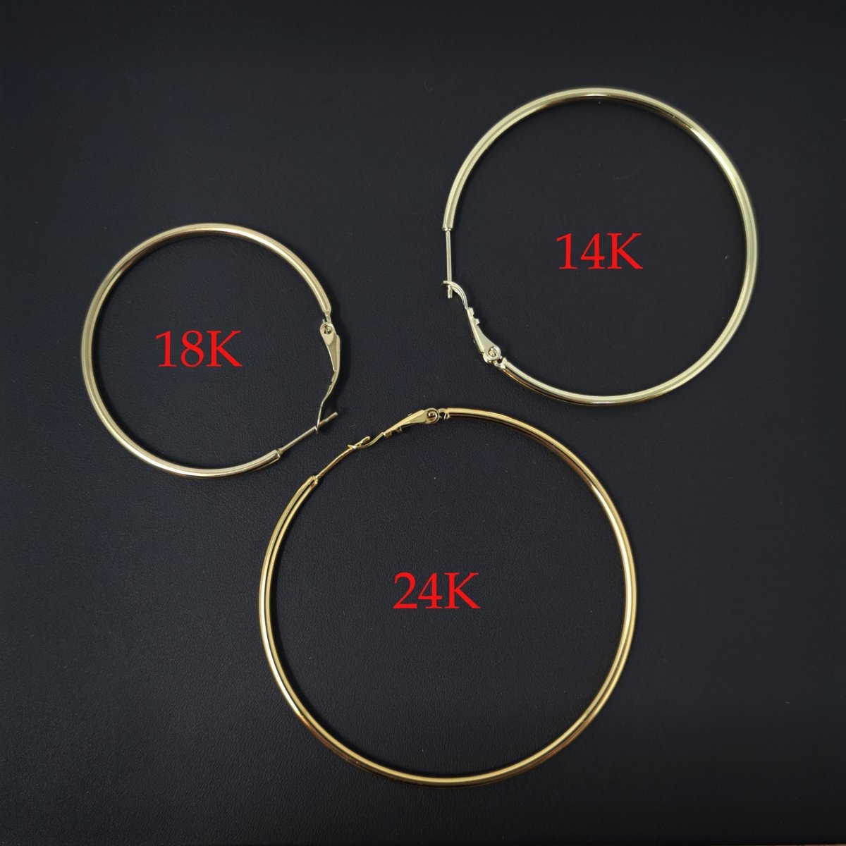 Gold Hoop Earring, 14K Gold Filled Hoop Earring One Pair Hoop Earring Sizes 30mm 35mm 40mm 50mm 60mm 70mm Every Day Hoop Earring Lightweight Q-472 - Q-492 - DLUXCA