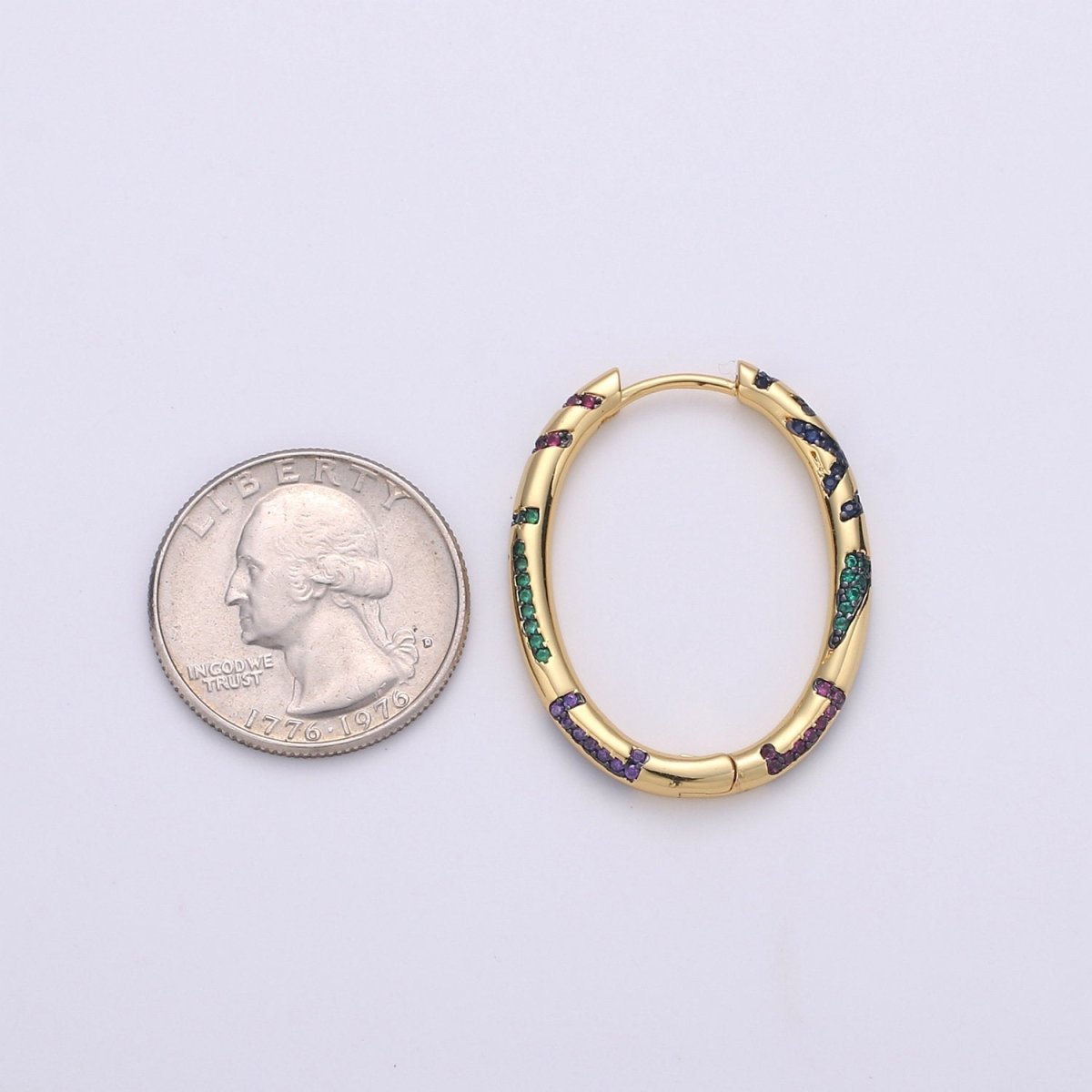 Gold Hoop Earrings, Dainty Hoop Earrings, Gold Hoops Minimalist Earrings, Gold Earrings, Chunky Hoop Earrings, gifts for her K-529 - DLUXCA