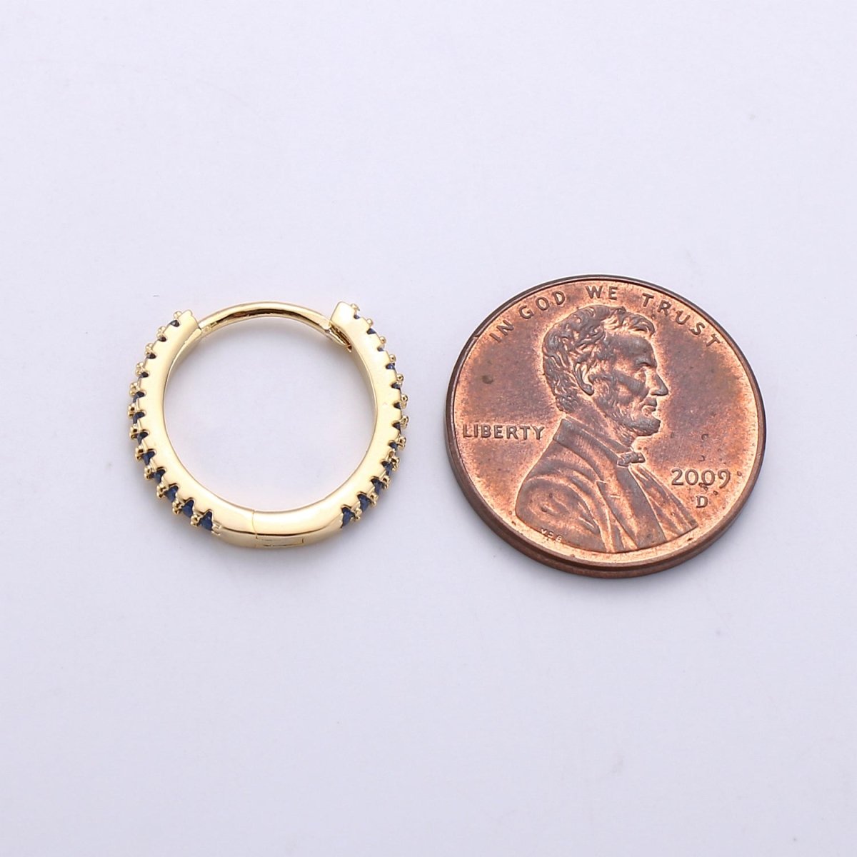 Gold hoop earrings - huggie hoops earrings - Dainty hoops Earring - Tiny hoops - Thin hoops - Minimalist Jewelry Micro Pave Earring Q-208 - Q-211 - DLUXCA