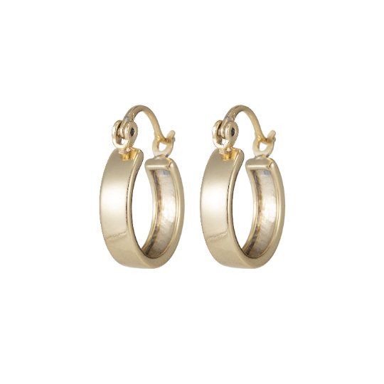 Gold Hoop Earrings, Small Hoop Earrings, Medium Minimal Hoop Earrings, Dainty Hoop Earrings, Thick 14k Gold Filled Hoop Earrings Q-073 Q-288 - DLUXCA