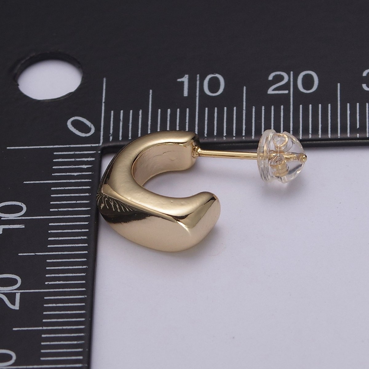 Gold Hoops Light Weight • Modern Bold Hoop Earrings • Gift For Her T-235 - DLUXCA