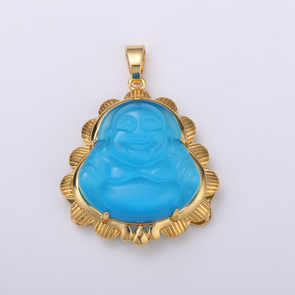 Gold Jade Buddha Pendant Colorful Buddha Jade Gold Filled Pendants O-175 ~ O-188 - DLUXCA