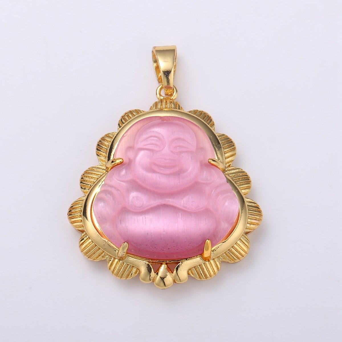 Gold Jade Buddha Pendant Colorful Buddha Jade Gold Filled Pendants O-175 ~ O-188 - DLUXCA