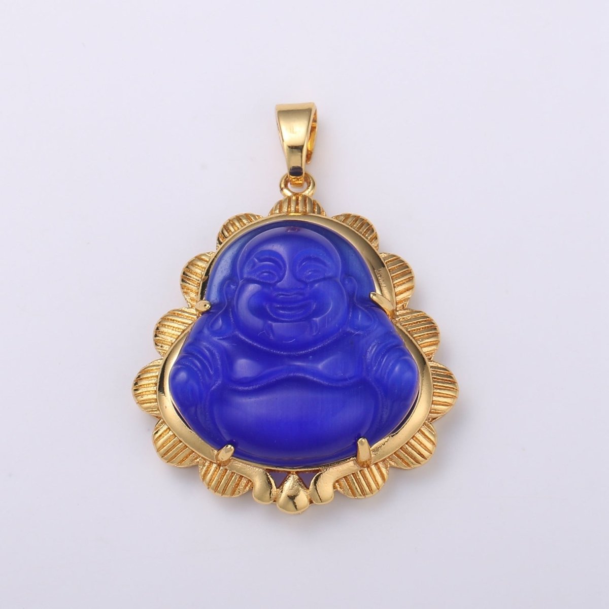 Gold Jade Buddha Pendant Colorful Buddha Jade Gold Filled Pendants O-175 ~ O-188 - DLUXCA