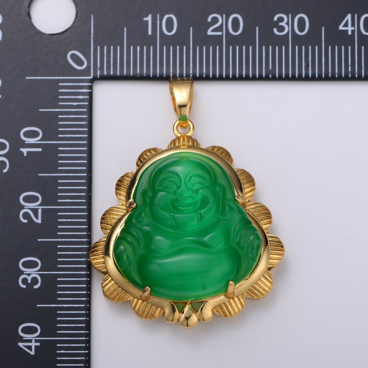 Gold Jade Buddha Pendant Colorful Buddha Jade Gold Filled Pendants O-175 ~ O-188 - DLUXCA