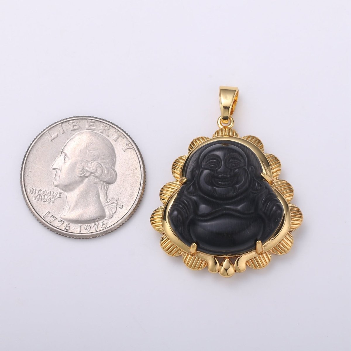 Gold Jade Buddha Pendant Colorful Buddha Jade Gold Filled Pendants O-175 ~ O-188 - DLUXCA
