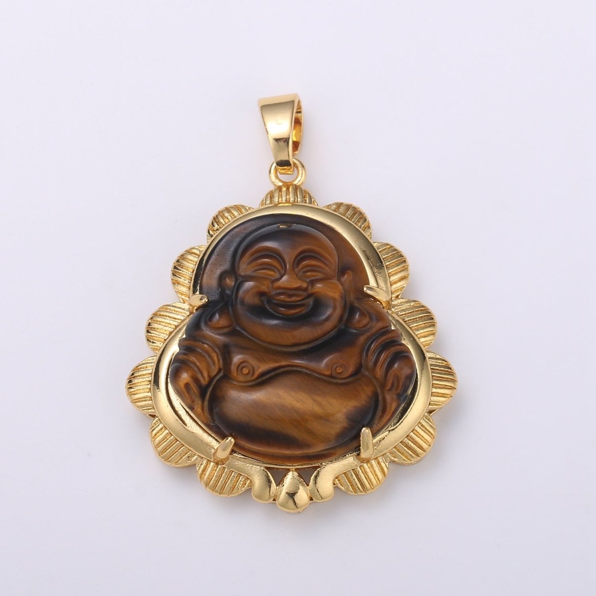 Gold Jade Buddha Pendant Colorful Buddha Jade Gold Filled Pendants O-175 ~ O-188 - DLUXCA