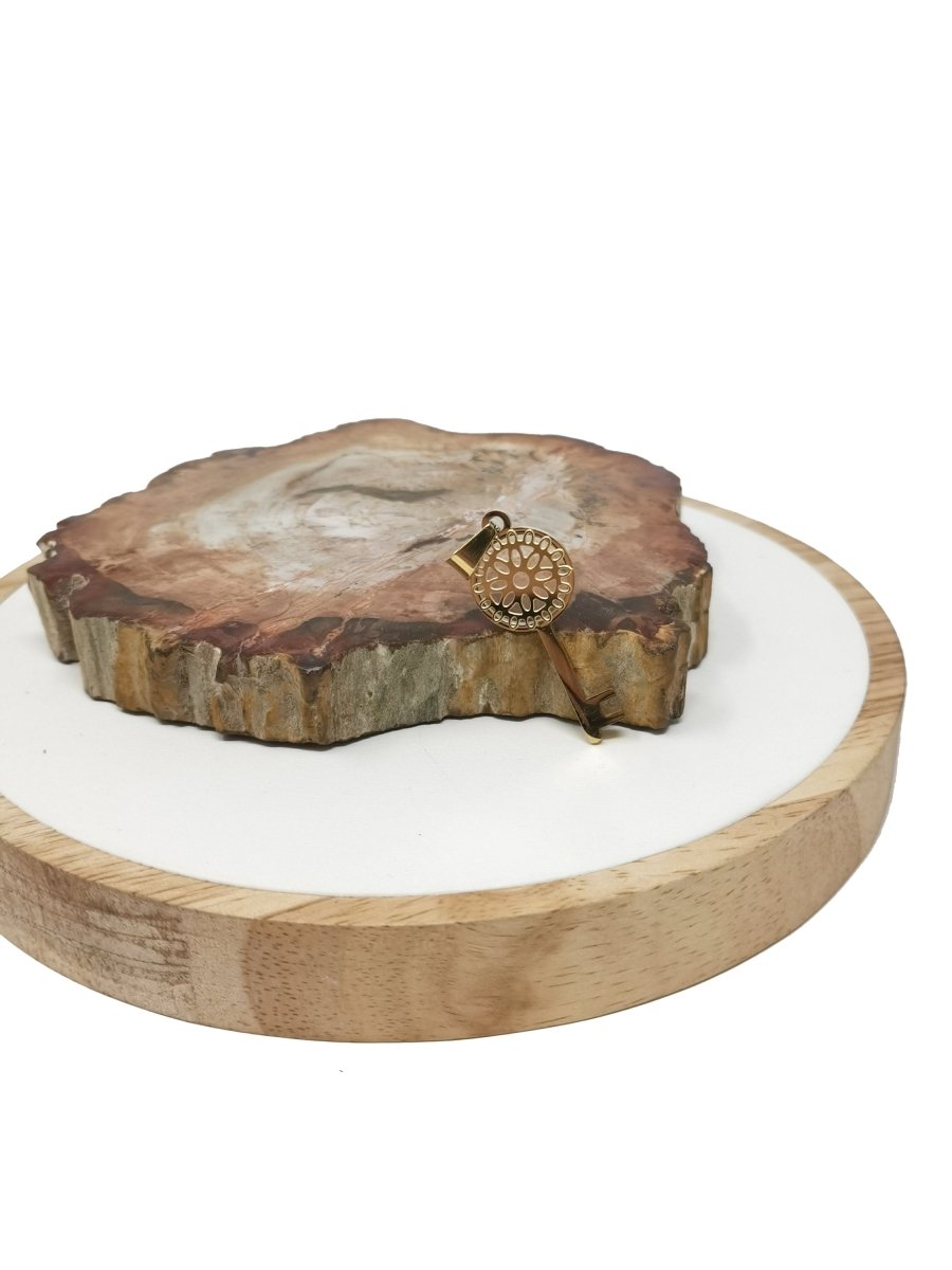 Gold Key Charm - Skeleton Key - Filigree Charm - Metal Charms - Silver Charms - Silver Key Charm for Necklace Earring Supply J-747 - DLUXCA