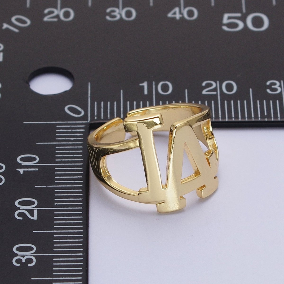 Gold Los Angeles LA Dodgers Baseball Statement Ring | R-033 - DLUXCA