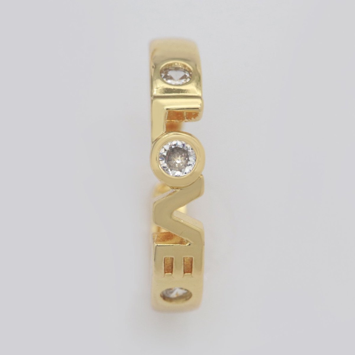 Gold Love Word Ring Stacking Rings | Trendy Ring | Unique Love Ring | Holiday Gift S-211 ~ S-213 - DLUXCA