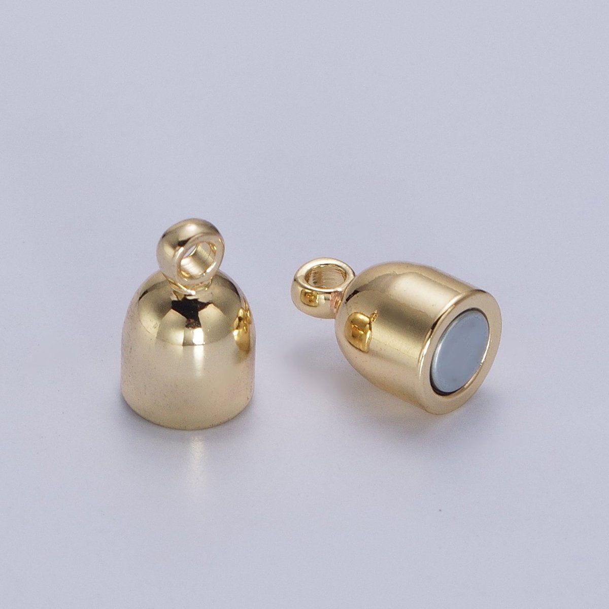 Gold Magnetic Oval Pill Connector Clasps Hooks Closure Supply | Z-043 - DLUXCA
