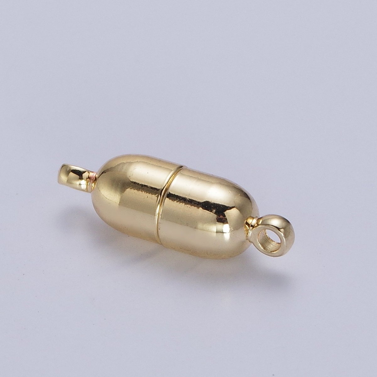 Gold Magnetic Oval Pill Connector Clasps Hooks Closure Supply | Z-043 - DLUXCA
