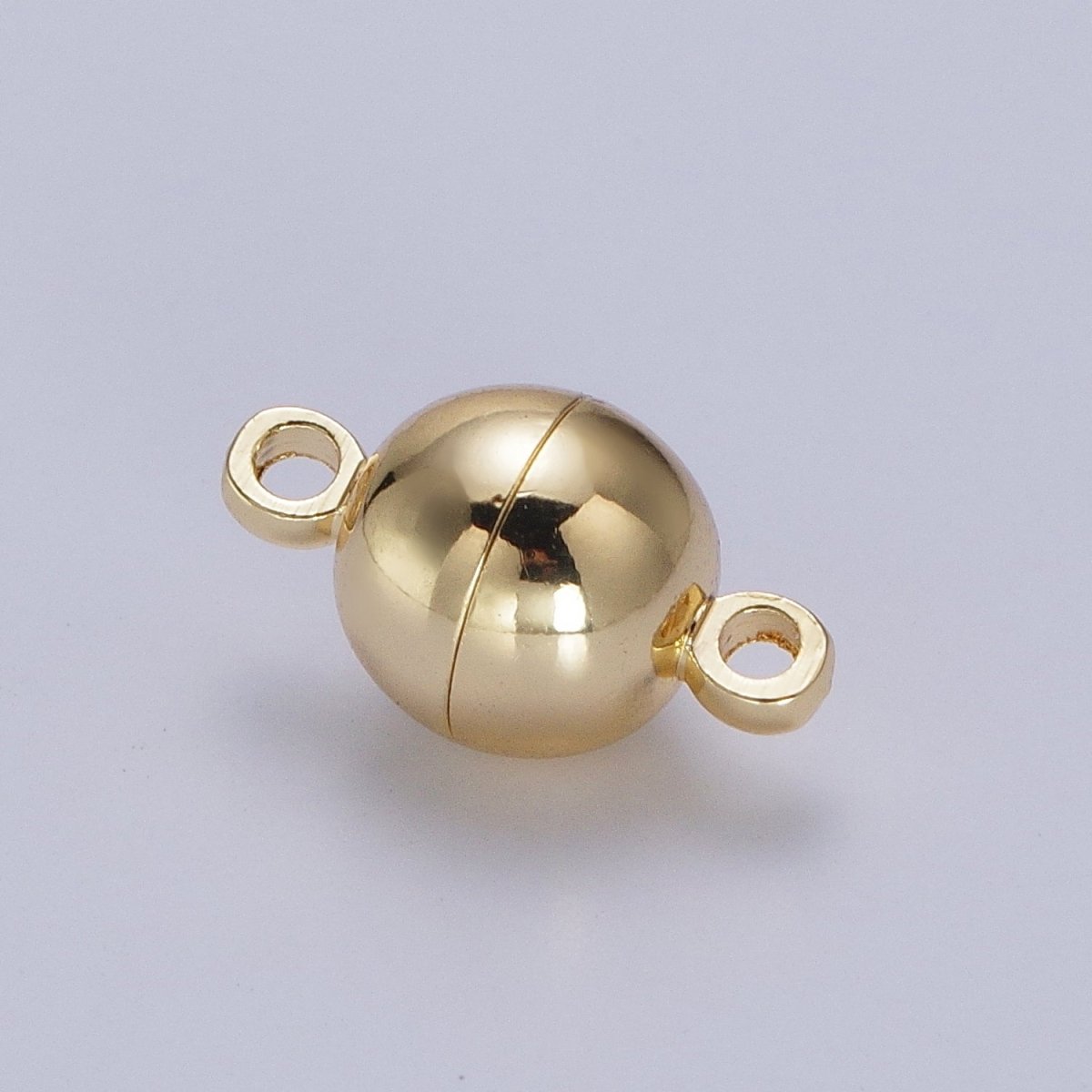Gold Magnetic Round Ball Connector Clasps Hooks Closure Supply | Z-045 - DLUXCA