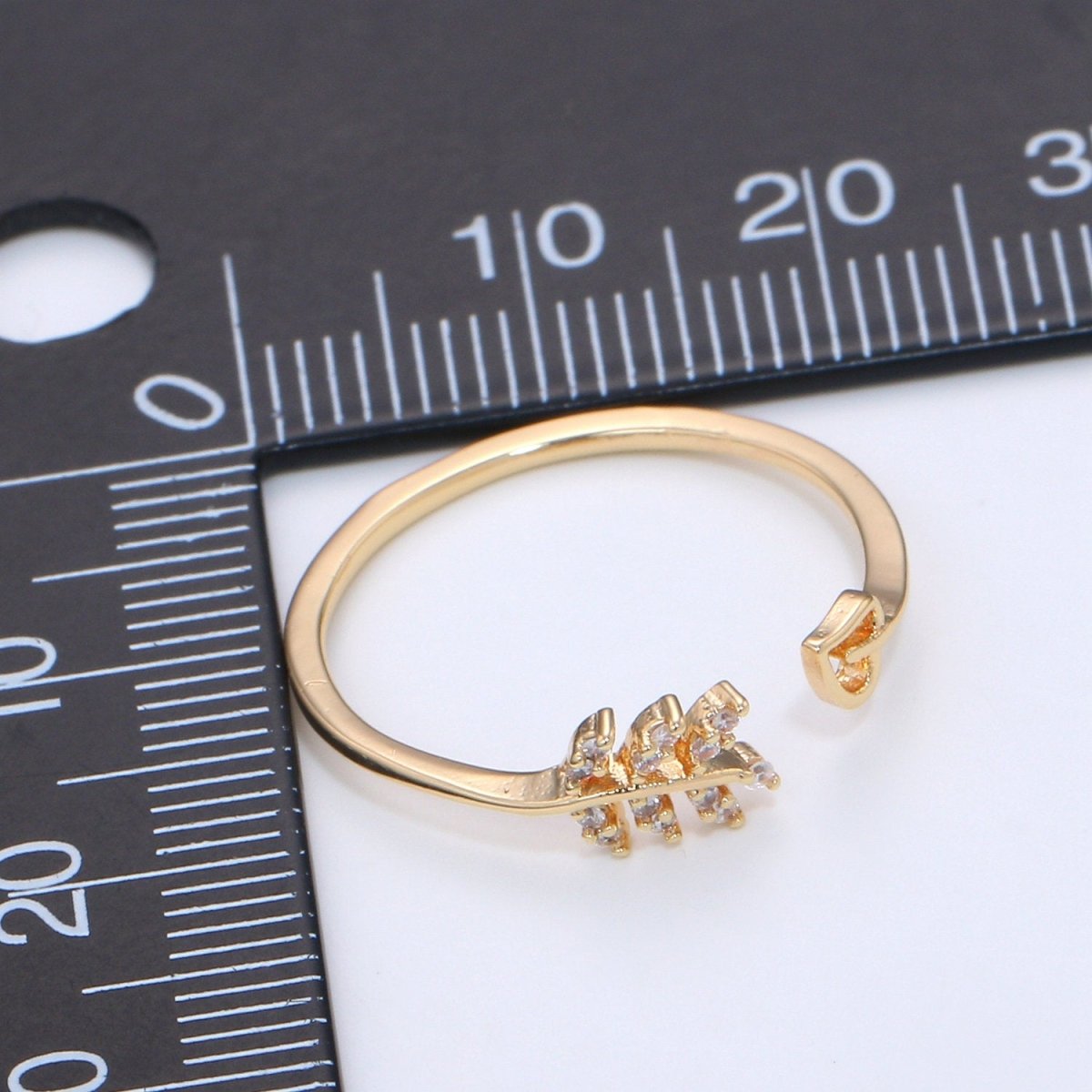 Gold Olive Ring, Minimalist Ring, Tree Branch Open Ring, Stackable Ring Thin Gold Ring Olive Branch Ring adjustable ring R-074 - DLUXCA