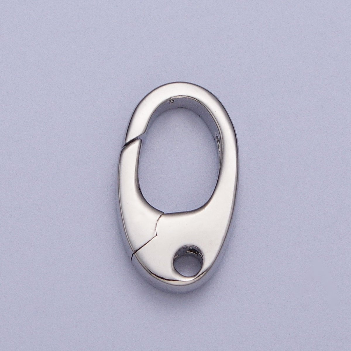 Gold Oval Push Clasps, Push Gate Clasp Silver Small Oval Clasp, Hinged Ring Clasp, Spring Gate Clasp for Bracelet Necklace Z-194 Z-195 - DLUXCA
