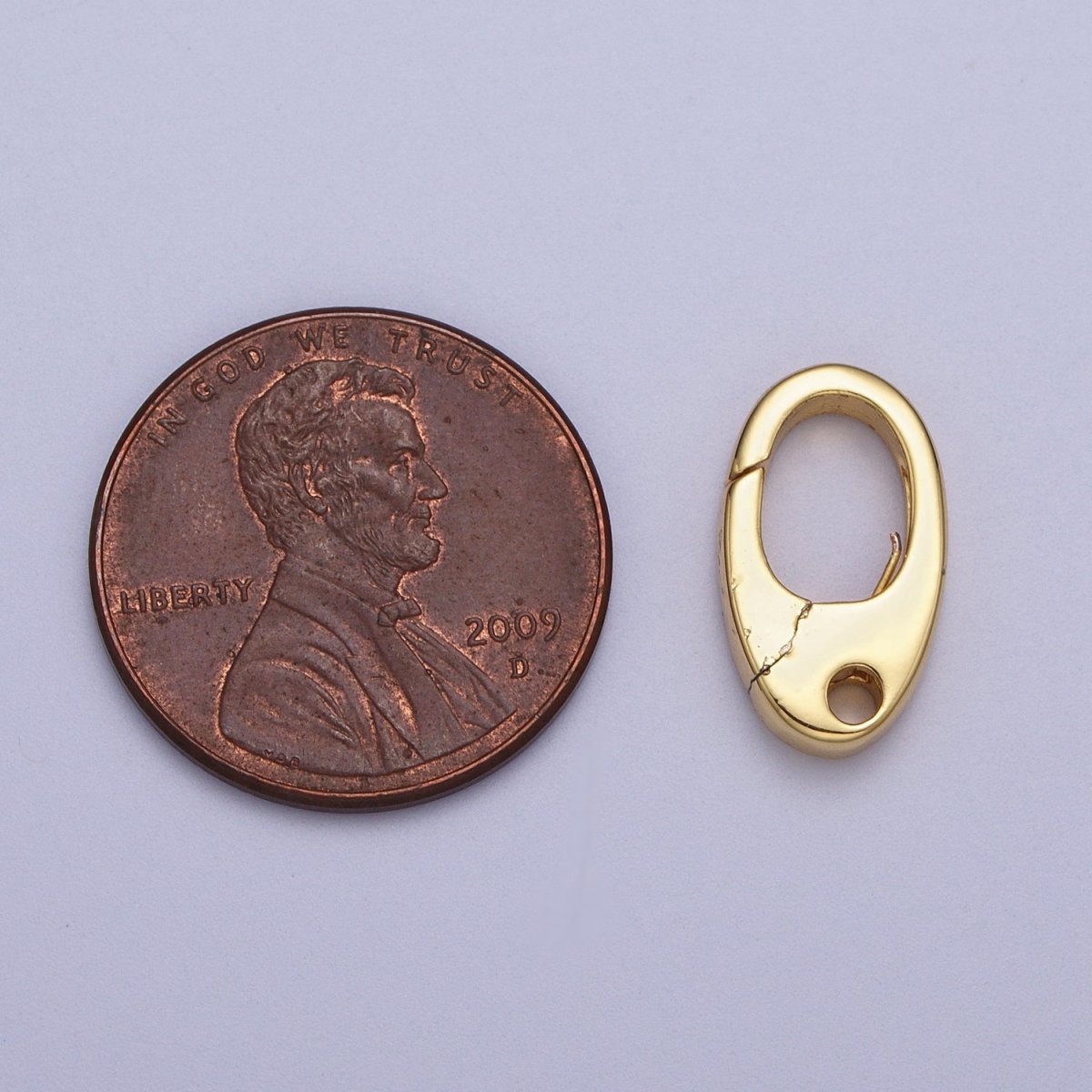 Gold Oval Push Clasps, Push Gate Clasp Silver Small Oval Clasp, Hinged Ring Clasp, Spring Gate Clasp for Bracelet Necklace Z-194 Z-195 - DLUXCA