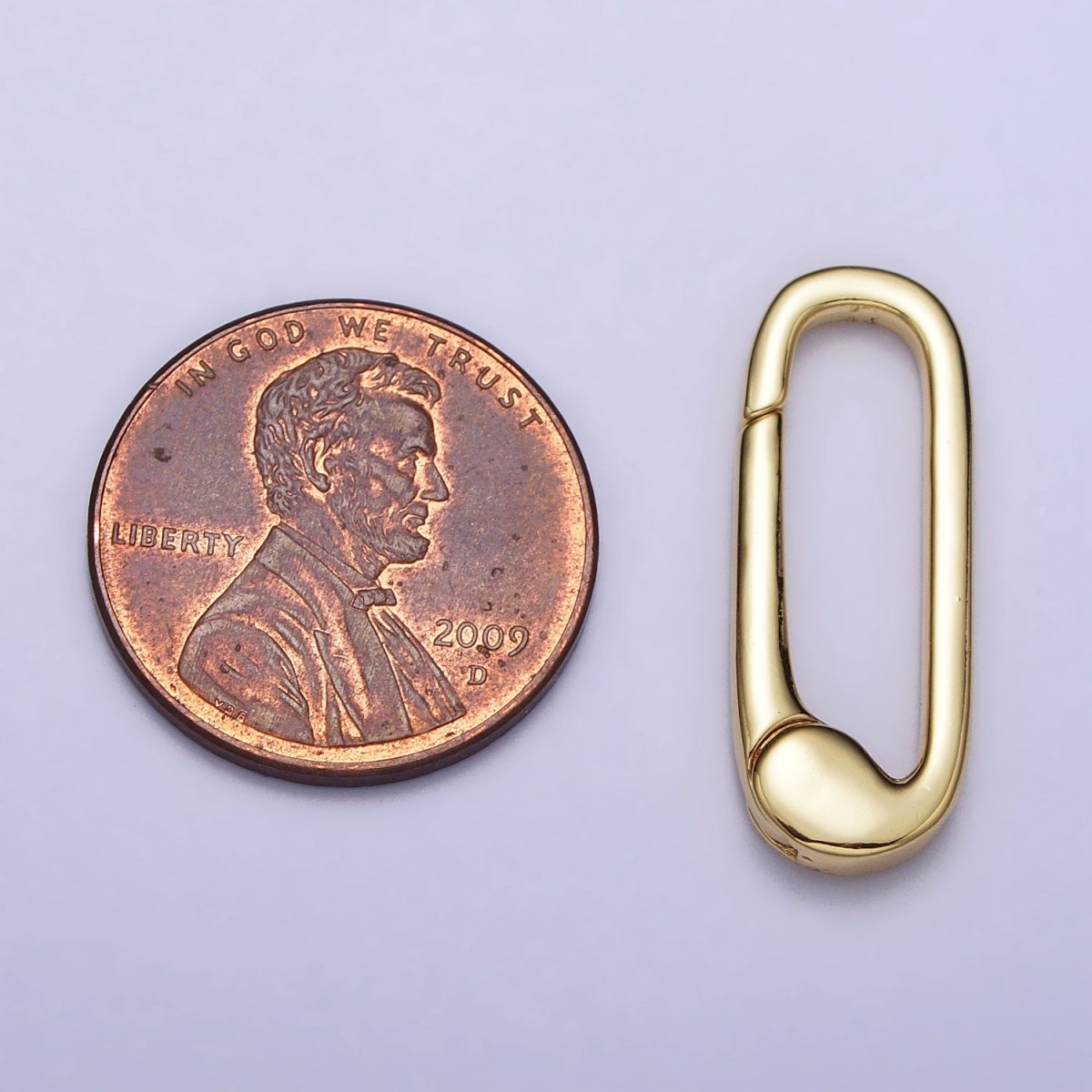 Gold Oval Push Spring Gate Ring Supply Enhancer Clasp for Charm Holder | Z-038 Z-347 - DLUXCA