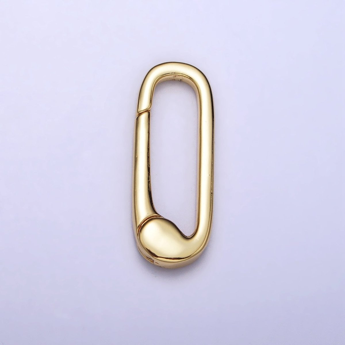 Gold Oval Push Spring Gate Ring Supply Enhancer Clasp for Charm Holder | Z-038 Z-347 - DLUXCA