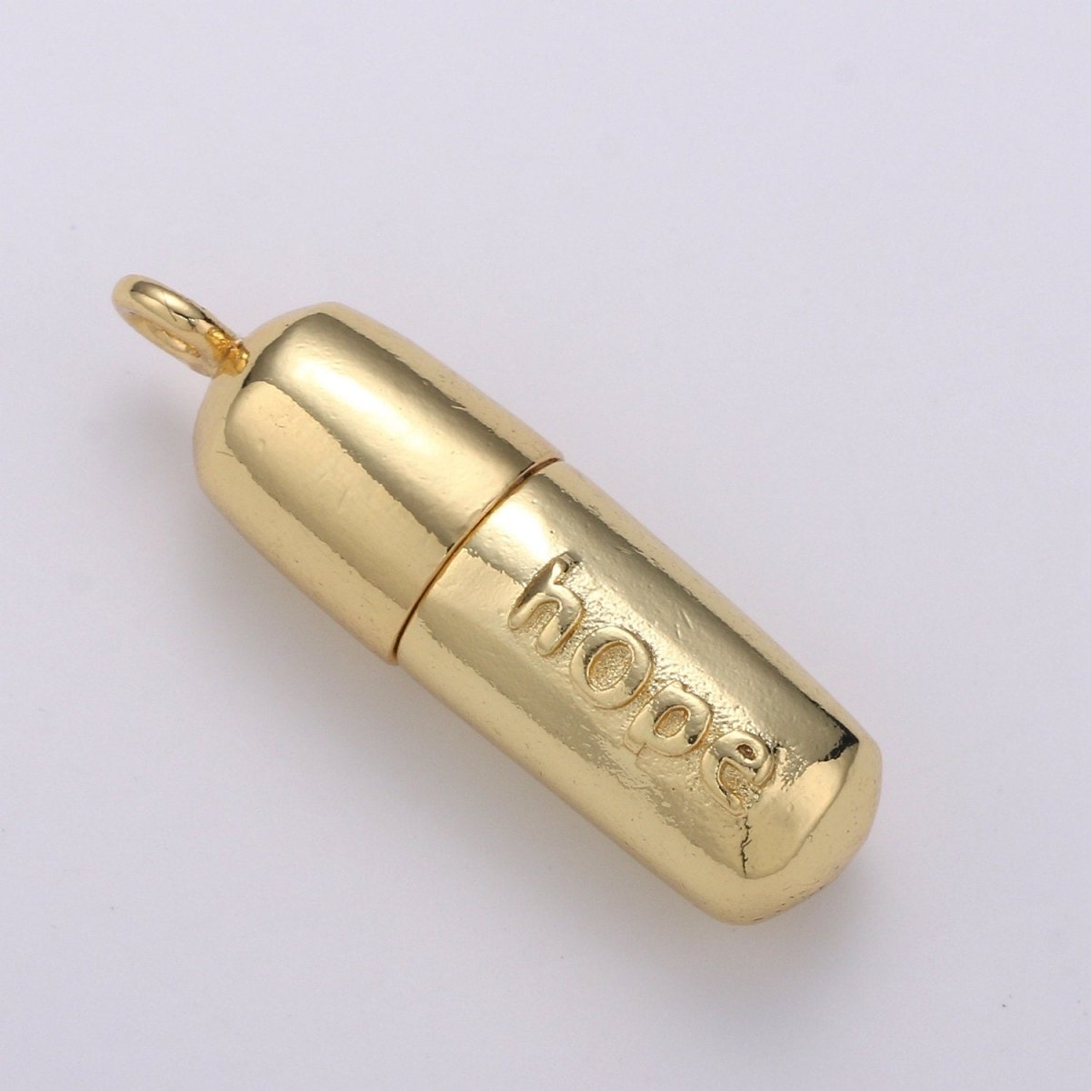 Gold Pill Charm Necklace, Dainty Word Charm Love Pill Bar Pendant, Chill Pill Charm Necklace Pendant Happy Hope Optimist Minimalist Jewelry | D-315 - D-318 - DLUXCA