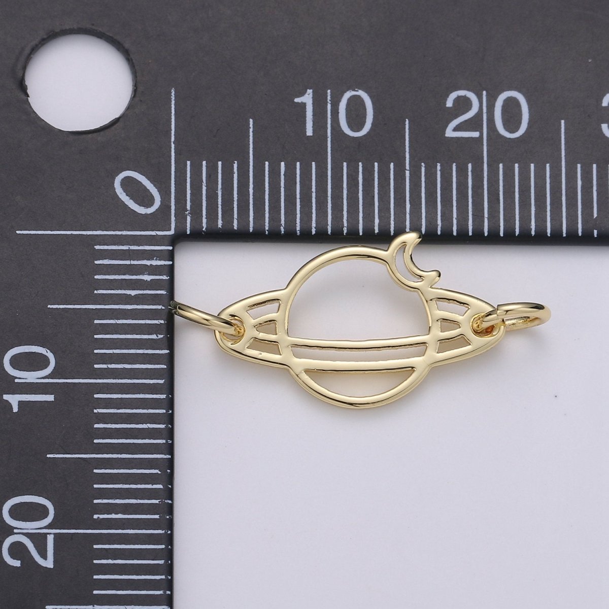 Gold Planets Charm Pendant, Galaxy Charm for Necklace Bracelet Component Celestial Jewelry F-438 - DLUXCA