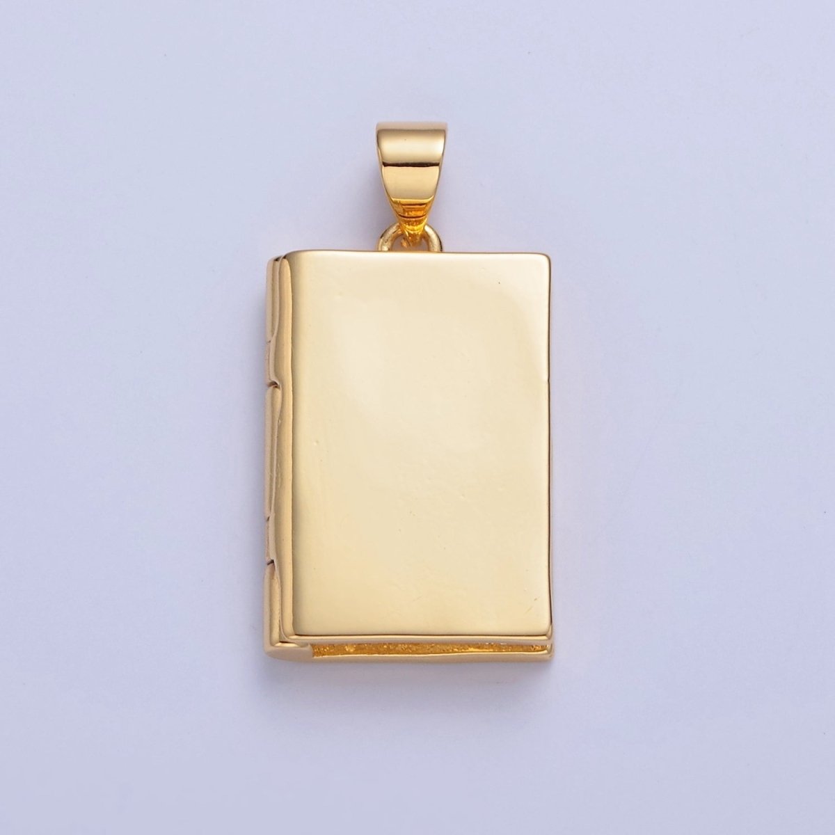 Gold Rectangular Photo Locket Pendant I-313 - DLUXCA